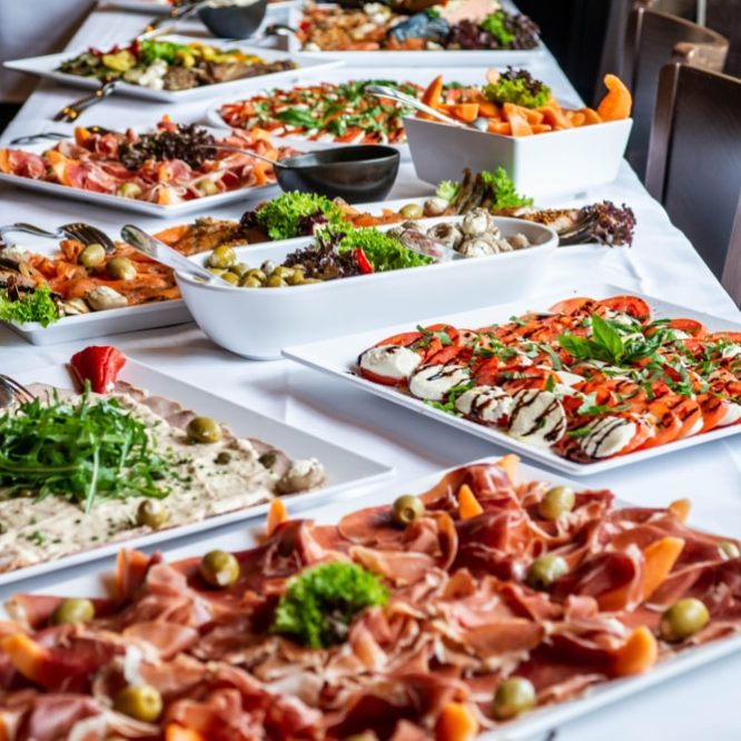 buffet d'inspiration italienne